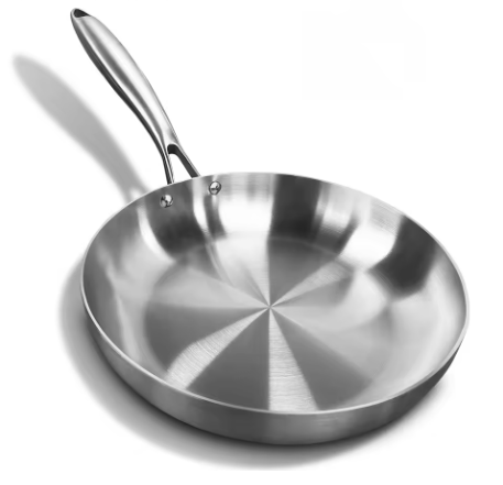 Teflon-free stainless steel frying pan
