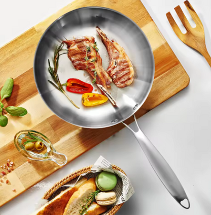 Sartén de acero inox libre de teflón