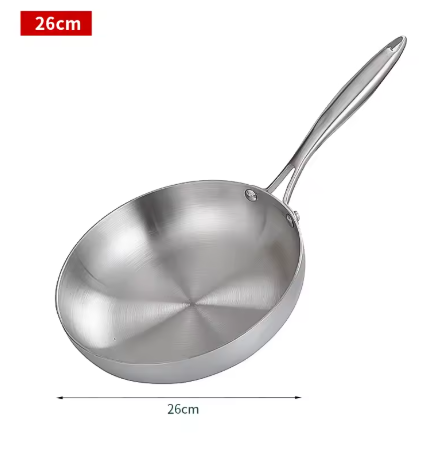 Sartén de acero inox libre de teflón