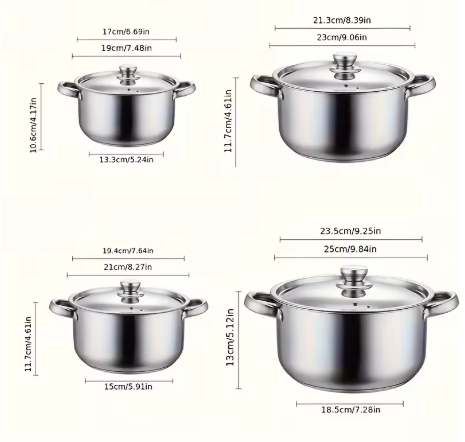 Juego de Ollas Saludables – Cocina Limpia y Segura