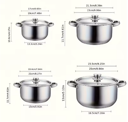 Juego de Ollas Saludables – Cocina Limpia y Segura