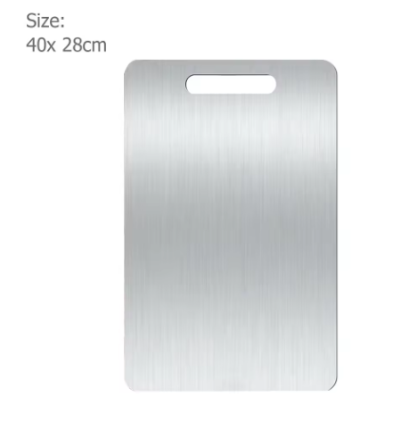 Tabla de cortar de acero inox libre de toxicos en tus comidas