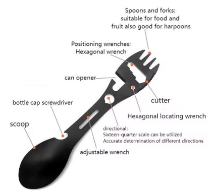 Cuchillo multifuncional con silbato para acampada