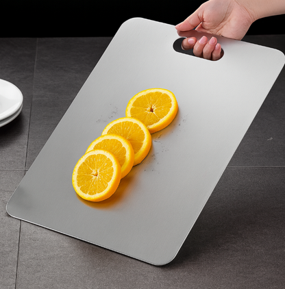 Stainless steel cutting board, free of toxins in your food