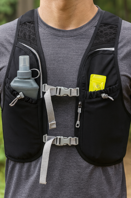 Elite sports vest with bottle