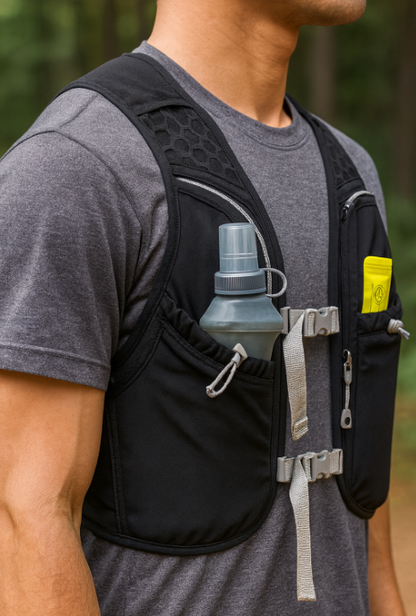 Elite sports vest with bottle