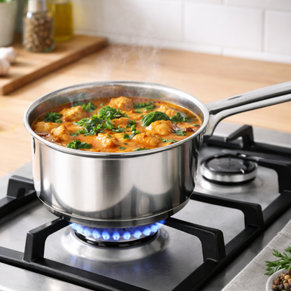 Stainless steel saucepan