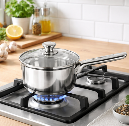 Stainless steel saucepan