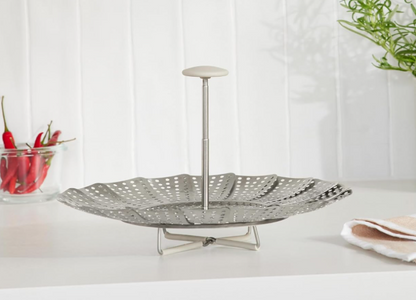 Vaporera plegable de acero inoxidable