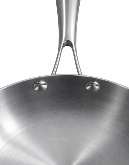 Teflon-free stainless steel frying pan