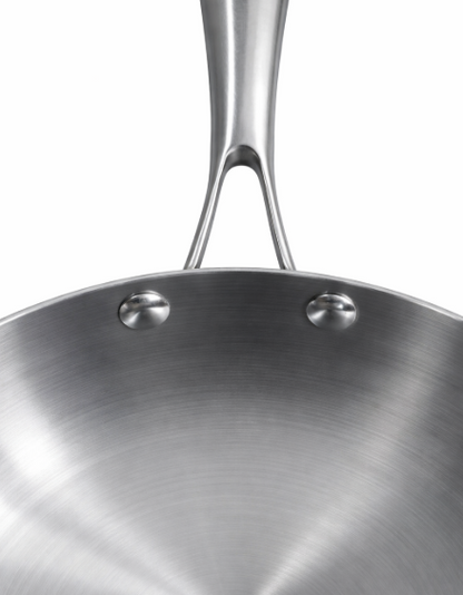 Teflon-free stainless steel frying pan
