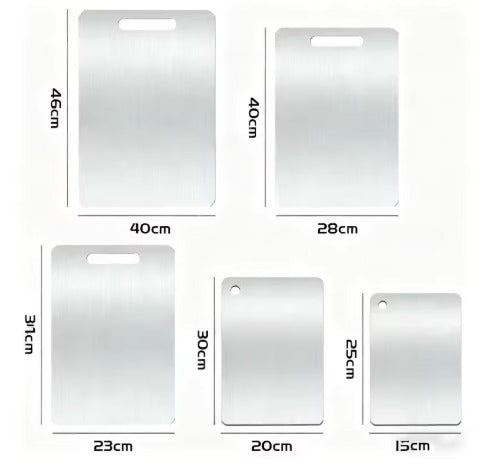 Tabla de cortar de acero inox libre de toxicos en tus comidas