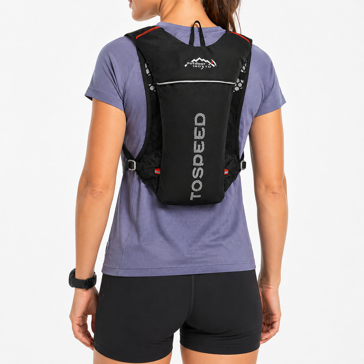 Chaleco running con hidratación 