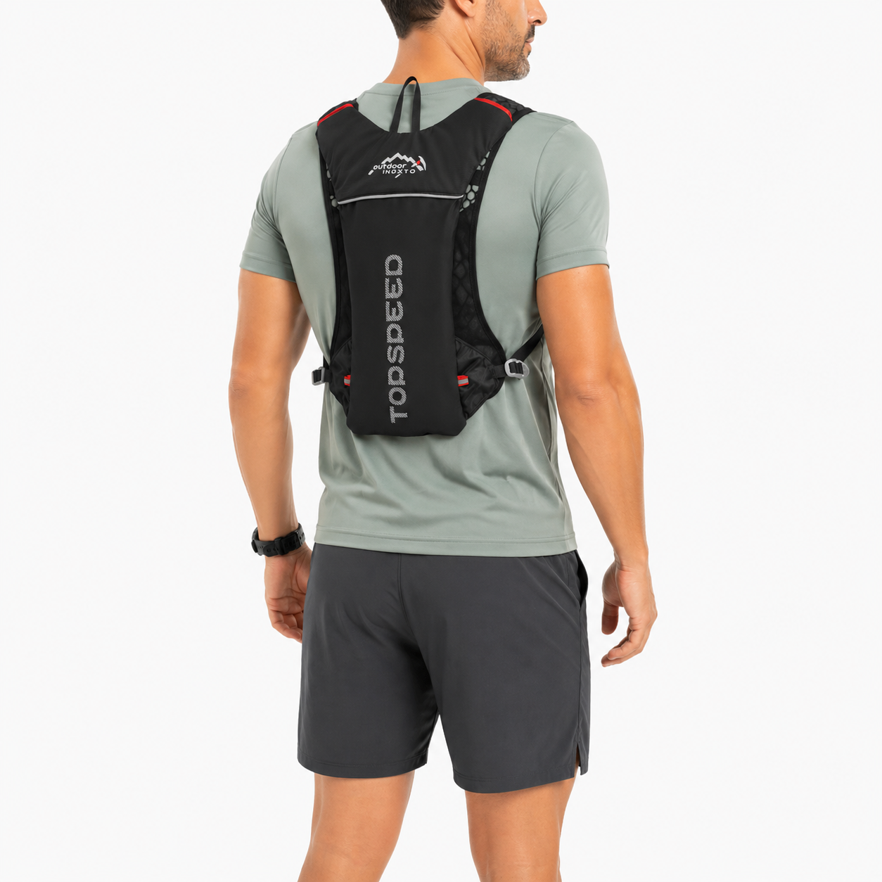 Chaleco running con hidratación 