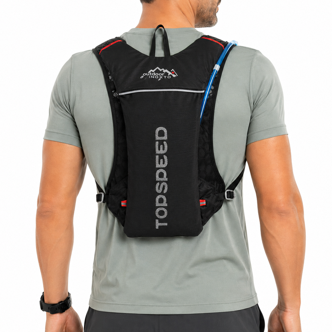 Chaleco running con hidratación 
