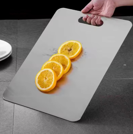 Tabla de cortar de acero inox libre de toxicos en tus comidas